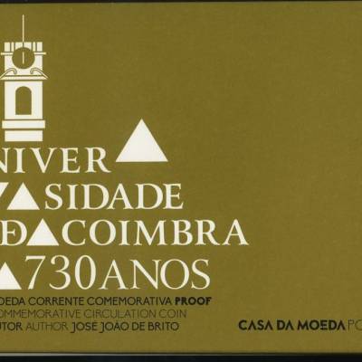 PORTUGAL - 730 Anos da UNIVERSIDADE de COIMBRA (2020) - moeda de €2,00 PROOF 