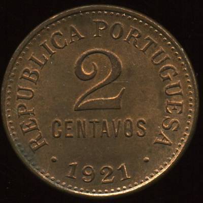 2 Centavos 1921 - Bronze - BELA à SOBERBA