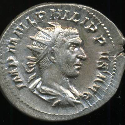Império Romano - FILIPE I (O Árabe) 244-249 (Antoniniano em prata) - BELA a SOBERBA -