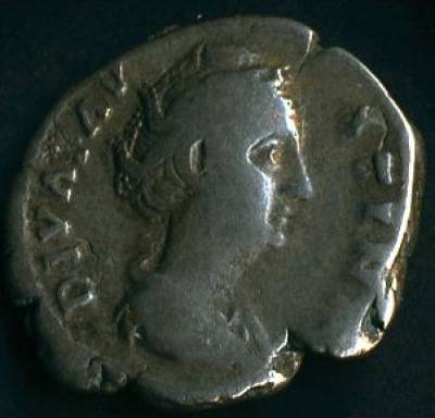 IMPÉRIO ROMANO - FAUSTINA (138-141) - Denário em prata - BC+