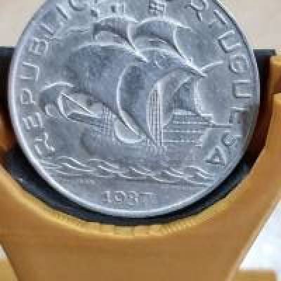 REPÚBLICA PORTUGUESA - 5 Escudos 1937 em Prata - MBC +