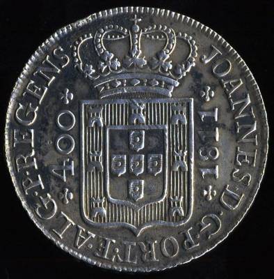 D. JOÃO P. REGENTE - Cruzado novo 1811 - Prata - MBC+ a BELA
