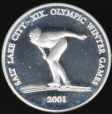 MONGOLIA - 500 Tugrik (2001) - XIX Jogos Olímpicos Inverno - PRATA - PROOF -