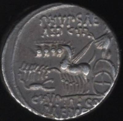 República Romana, AEMILIA 8, (58 a.C.) Denário em prata - MBC+ (VENDIDA)