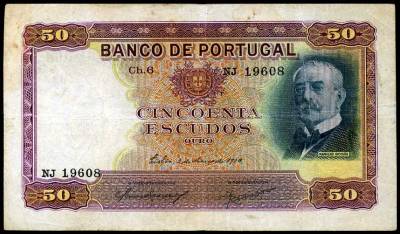 50 Escudos de 3 de Março de 1938 Bc+ a Mbc (Escassa)