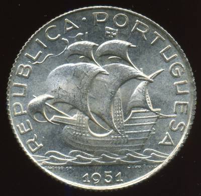2$50 Escudos 1951 em Prata - Soberba