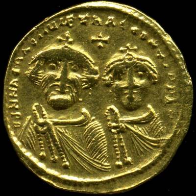 Império Bizantino - Heraclio e Heraclio Constantino (610-641)- Sólido em ouro