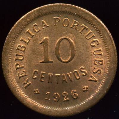 10 Centavos 1926 - bronze -  (BELA a SOBERBA)